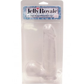 JELLY ROYALE DONG WITH SUCTION CUP 6 INCH CLEAR