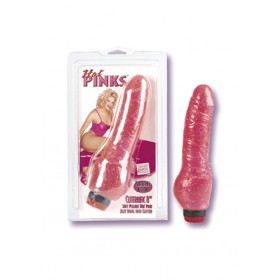 Cal Exotic Hot Pinks Clitterific Jelly Vibrator 8 Inch Pink
