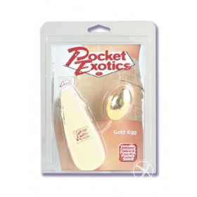 Pocket Exotics Gold Egg Multispeed 2 Inch Gold
