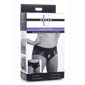 Strap U Lace Envy Crotchless L/xl Purple