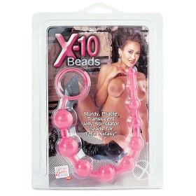 X 10 Beads Graduated Anal Beads 11 Inch Pink
