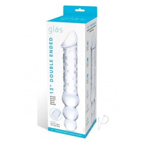Dbl End Dildo W/anal Beads 12 Clear