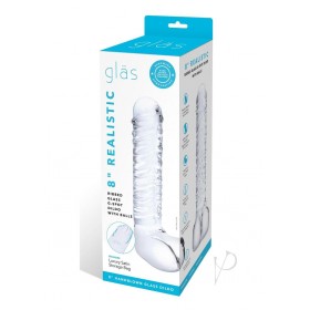 Realist Rib Gspot Dildo W/balls 8 Clear