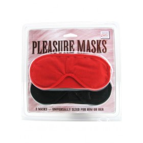 Pleasure Masks 2 Pack Universally Sized for Him & Her Red & Black