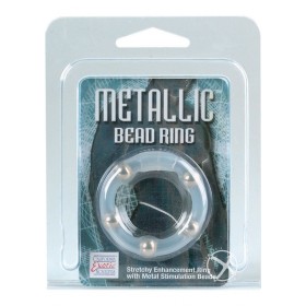 Metallic Bead Ring Silicone Cock Ring Clear                                                        