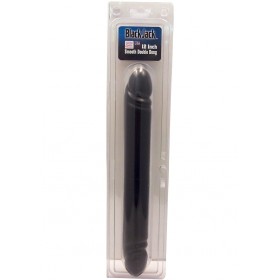 BLACK JACK SMOOTH DOUBLE DONG 12 INCH BLACK