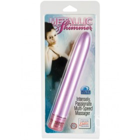 METALLIC SHIMMER MULTI SPEED MASSAGER 6 INCH PURPLE