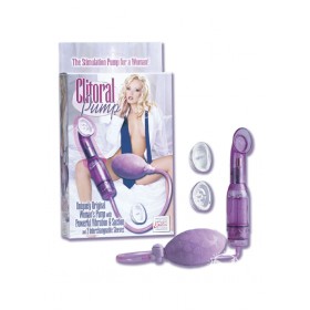 CLITORAL PUMP WITH 2 INTERCHANGEABLE SLEEVES PURPLE