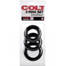 COLT 3 RING SET RUBBER BLACK WATERPROOF