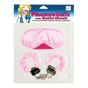 Pleasure Cuffs with Satin Mask Pink