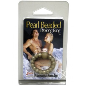 Pearl Beaded Prolong Cock Ring 1.5 inch Diameter Smoke                                             