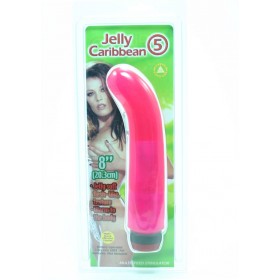 JELLY CARIBBEAN # 5 PINK 8 INCH VIBRATOR