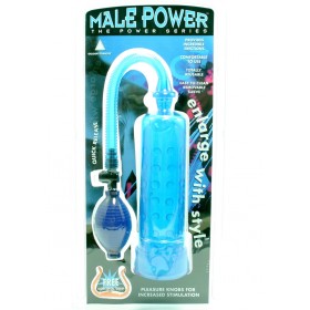 Male Power The Power Series Penis Pump w/ Pleasure Knobs Blue