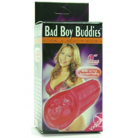 BAD BOY BUDDIES VAGINA 4 INCH RED