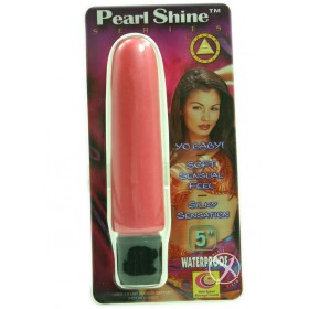 PEARL SHINE SMOOTH 5 INCH VIBRATOR PINK WATERPROOF