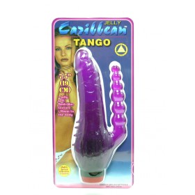 JELLY CARIBBEAN TANGO 7.5 INCH DOUBLE DONG PURPLE
