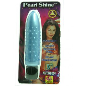PEARL SHINE BUMPY 5 INCH VIBRATOR BLUE WATERPROOF