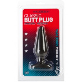Classic Butt Plug Medium  Sil-A-Gel 5.5 Inch Black
