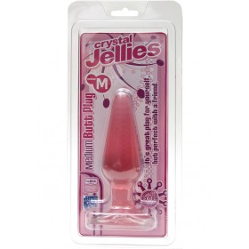 Crystal Jellies Jelly Butt Plug Medium  Sil-A-Gel Pink