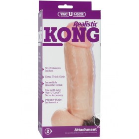 Vac U Lock Kong Realistic Cock 9.5 Inch Flesh