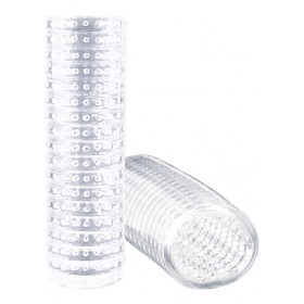 Blush M For Men Stroke Sleeve Masturbator w/ Ticklers Clear 5.5 Inch