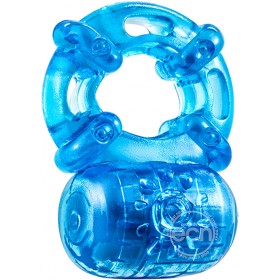 Blush Novelties Stay Hard 5 Function Cock Ring Reusable Blue