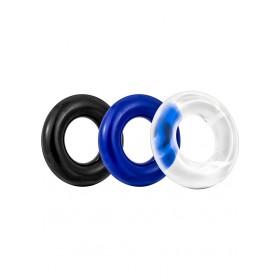 Blush Novelties Stay Hard Donuts Cock Rings 3 Pack