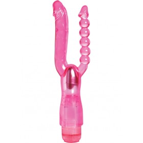 Trinity Vibes Double Trouble Double Penitration Vibrator Pink