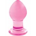 Crystal Glass Plug Small Pink