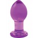 Crystal Glass Plug Medium Purple