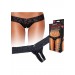 Clitoral Stim Thong W/beads Black M/l