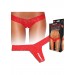 Clitoral Stim Thong W/beads Red S/m