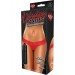 Vibrating Lace Thong Red S/m