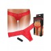 Vibrating Lace Thong Red S/m
