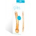 Orange Tickler Glass Dildo