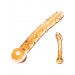 Orange Tickler Glass Dildo