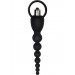 Vibrating Silicone Anal Beads Black