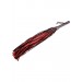 Rouge Leather Handle Leather Flogger Red