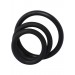 Rubber Cock Ring Black 3 Piece