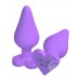 Blush Novelties Play With Me Naughty Candy Hearts Silicone Anal Plug Purple Hush USA