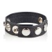CalExotics Colt 5 Snap Fastener Leather Cock Strap Black Hush USA