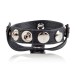 CalExotics Colt Leather H-Piece Divider Cock and Ball Strap Hush USA