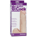 Doc Johnson Vac U Lock Realistic Cock Dildo 8 Inch White Hush USA