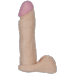 Doc Johnson Vac U Lock UR3 Cock And Balls Dildo 8 Inch Flesh Hush USA