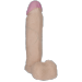 Doc Johnson Vac U Lock UR3 Cock And Balls Dildo 8 Inch Flesh Hush USA